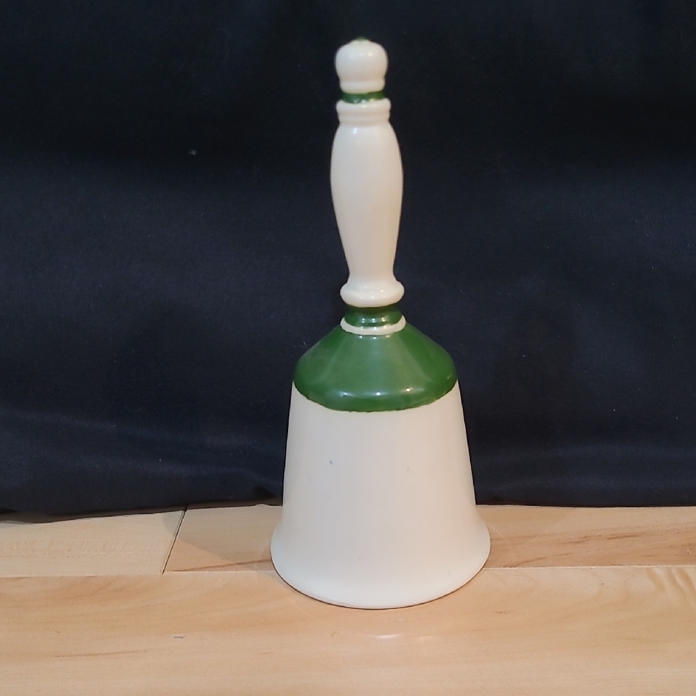 2/$20 Cream and Green Decorative Bell